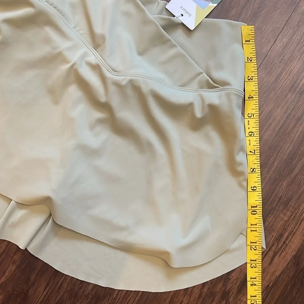 Nwt Halara High Waisted Crossover 2 in 1 skort pockets skirt seagrass Small